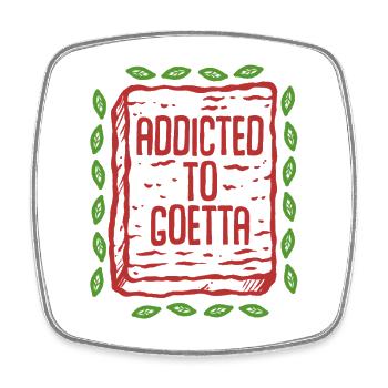 Goetta Wurst - Viereckiger Kühlschrankmagnet - Weiß - Vorne