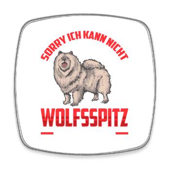 Wolfspitz needs me German Wolfspitz - Square fridge magnet - white - Front