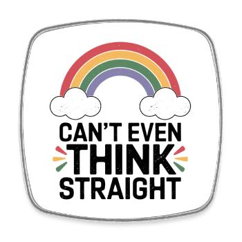 Rainbow Clouds Cheers - Square fridge magnet - white - Front