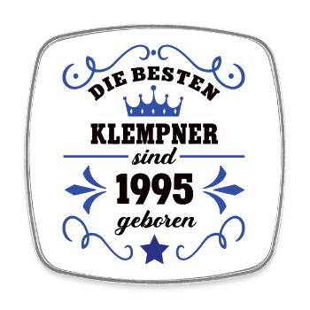 Plumber Birthday Vintage 1995 Tinsmith Colleague - Square fridge magnet - white - Front