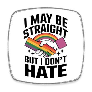 Unity rainbow handshake - Square fridge magnet - white - Front