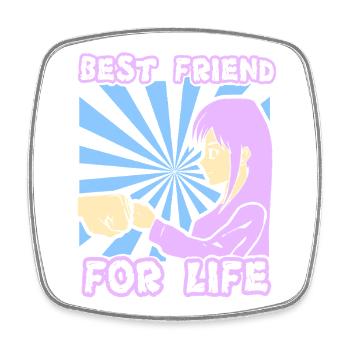 Anime Manga Otaku Kawaii Meilleurs amis Cosplay - Magnet carré - blanc - Devant