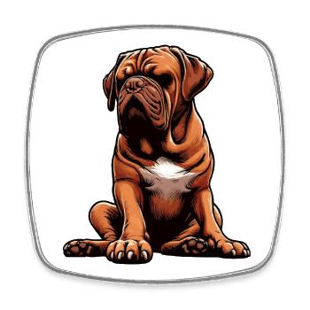 Mastiff de Bordeaux Propriétaire du Mastiff de Bordeaux - Magnet carré - blanc - Devant