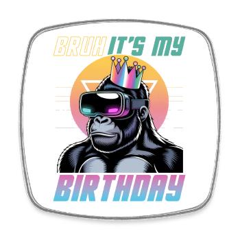 Anniversaire Gamer VR - Magnet carré - blanc - Devant
