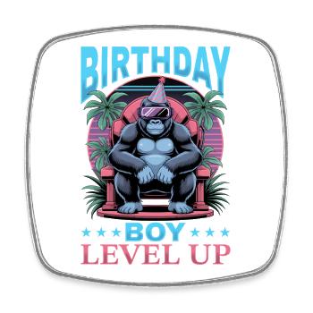 Anniversaire Gamer VR - Magnet carré - blanc - Devant