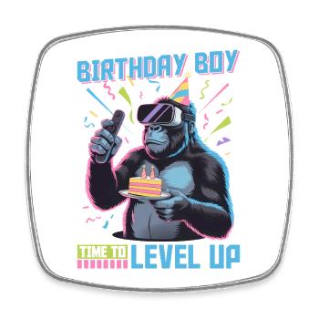 Anniversaire Gamer VR - Magnet carré - blanc - Devant
