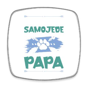samojede hunde papa - Viereckiger Kühlschrankmagnet - Weiß - Vorne