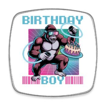 Anniversaire Gamer VR - Magnet carré - blanc - Devant