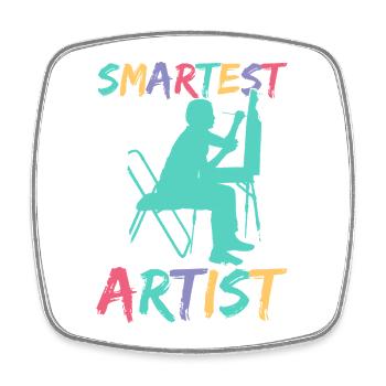 Artist Painter Graphic Smartest Artist Art Saying - Square fridge magnet - white - Front