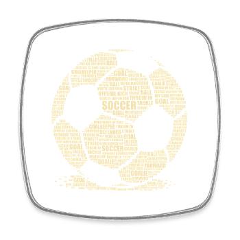 Soccer Ball - Retro Football Lover Gift - Square fridge magnet - white - Front