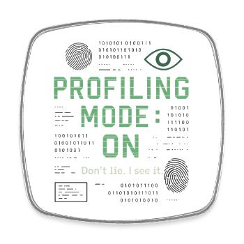 Profiling Mode: ON – True Crime & Mindhunter Shirt - Viereckiger Kühlschrankmagnet - Weiß - Vorne