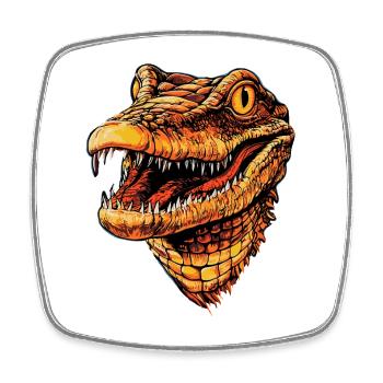 Kaiman Krokodil Alligator Reptilien Kroko Kaimane - Viereckiger Kühlschrankmagnet - Weiß - Vorne