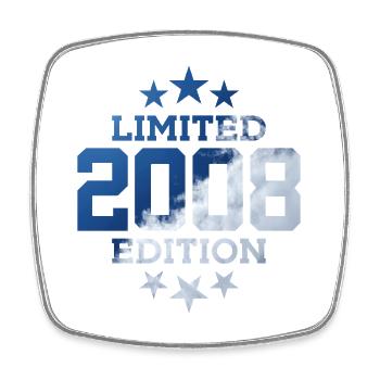 LIMITED EDITION 2008 18TH BIRTHDAY - Square fridge magnet - white - Front