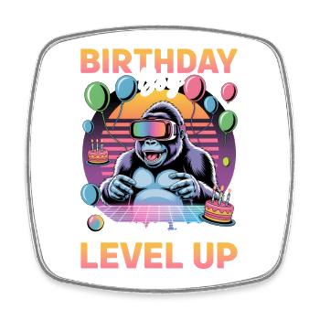 Anniversaire Gamer VR - Magnet carré - blanc - Devant