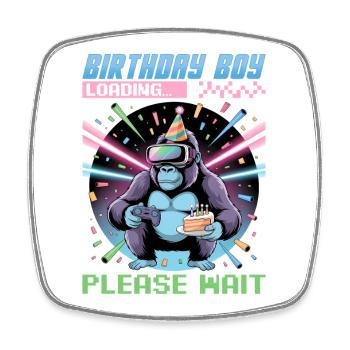 Birthday Gamer VR - Square fridge magnet - white - Front