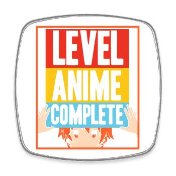 Niveau Anime Complet Manga Otaku Kawaii Bande dessinée - Magnet carré - blanc - Devant