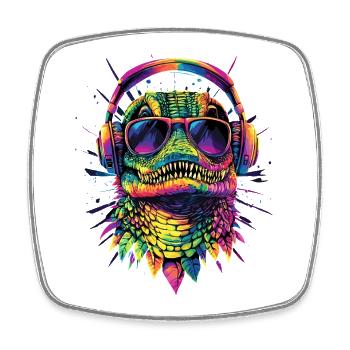 Kaiman Krokodil Alligator Reptilien Kroko Kaimane - Viereckiger Kühlschrankmagnet - Weiß - Vorne