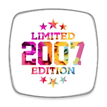 LIMITED EDITION 2007 19TH BIRTHDAY - Square fridge magnet - white - Front