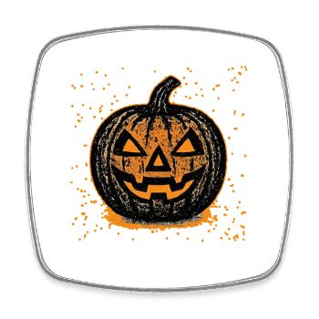 Citrouille d’Halloween dans le style grunge - Magnet carré - blanc - Devant