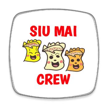 siu mai crew  - Viereckiger Kühlschrankmagnet - Weiß - Vorne