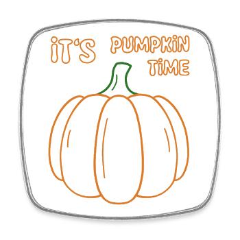 Its Pumpkin Time Illustration - Viereckiger Kühlschrankmagnet - Weiß - Vorne