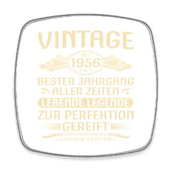 Vintage since 1956 Vintage - 70th Birthday - Square fridge magnet - white - Front