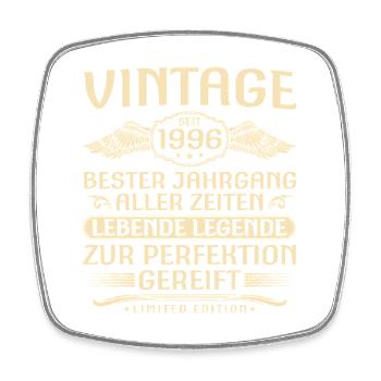 Vintage since 1996 Vintage - 30th Birthday - Square fridge magnet - white - Front
