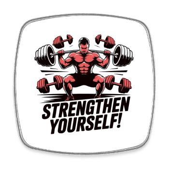 Beast Lift Renforcez-vous - Magnet carré - blanc - Devant