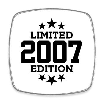 LIMITED EDITION 2007 19TH BIRTHDAY - Square fridge magnet - white - Front