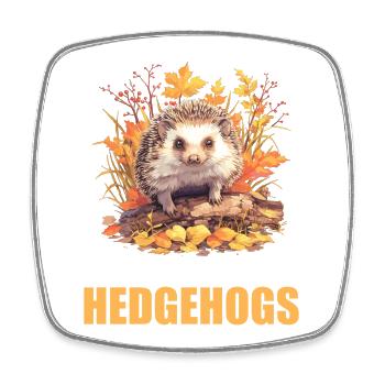 Igel - Viereckiger Kühlschrankmagnet - Weiß - Vorne
