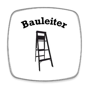 Bauleiter Outfit Handwerker - Viereckiger Kühlschrankmagnet - Weiß - Vorne
