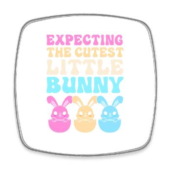 Gender Reveal Ostern Werdende Mutter - Viereckiger Kühlschrankmagnet - Weiß - Vorne