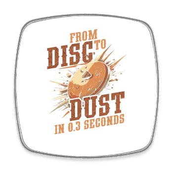 Tir au pigeon d’argile du disque à la poussière - Magnet carré - blanc - Devant