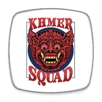 Cambodia Cambodian Khmer Squad - Square fridge magnet - white - Front