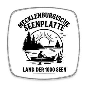 mecklenburgische seenplatte - Viereckiger Kühlschrankmagnet - Weiß - Vorne