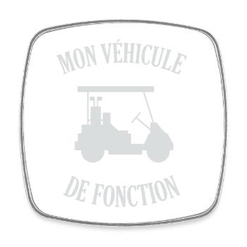 My company car humor golf - Square fridge magnet - white - Front