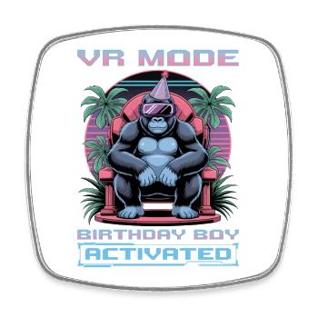 Anniversaire Gamer VR - Magnet carré - blanc - Devant