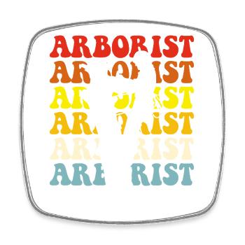 Arborist Woodworker Woodworker Gift - Square fridge magnet - white - Front