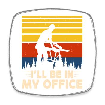 Arborist Woodworker Woodworker Gift - Square fridge magnet - white - Front