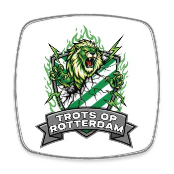 Stolz auf Rotterdam - Viereckiger Kühlschrankmagnet - Weiß - Vorne