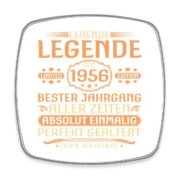 70th Birthday - Legend since 1956 Vintage - Square fridge magnet - white - Front