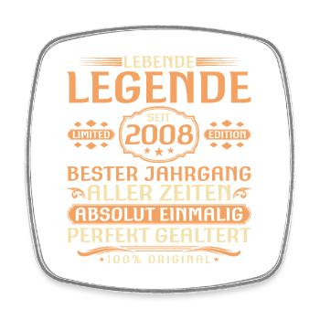 18ème Anniversaire - Légende depuis 2008 Millésime - Magnet carré - blanc - Devant