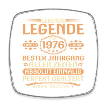 50ème Anniversaire - Légende depuis 1976 Millésime - Magnet carré - blanc - Devant