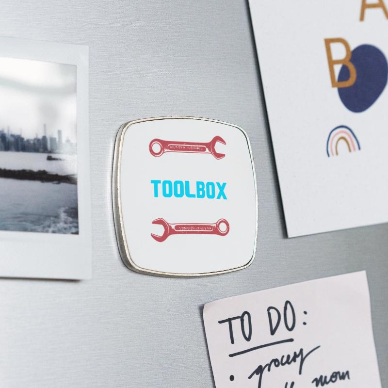 Square fridge magnet