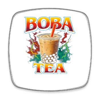 Boba-Tee Lieblingsessen Lustig Seltsam 90er Boba-T - Viereckiger Kühlschrankmagnet - Weiß - Vorne