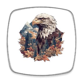 Adler - Viereckiger Kühlschrankmagnet - Weiß - Vorne