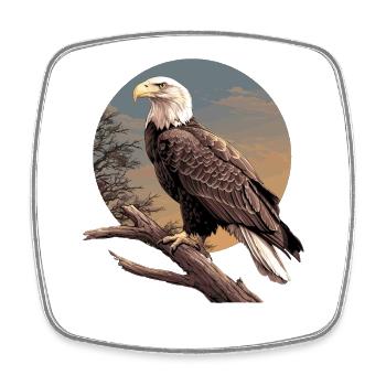 Adler - Viereckiger Kühlschrankmagnet - Weiß - Vorne