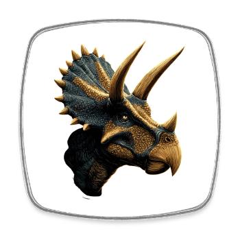 Triceratops Dinosaur Dinos Triceratops Dino - Square fridge magnet - white - Front