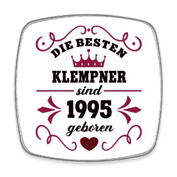 1995 Plumber Birthday Colleague Plumbing - Square fridge magnet - white - Front