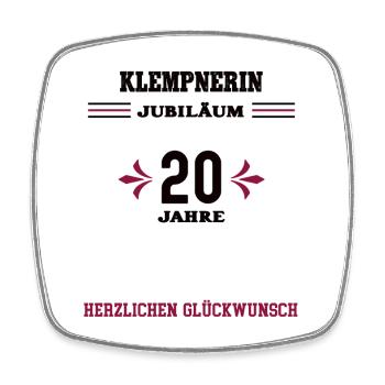 Plumber 20 Years Anniversary 20th Anniversary Plumbing - Square fridge magnet - white - Front